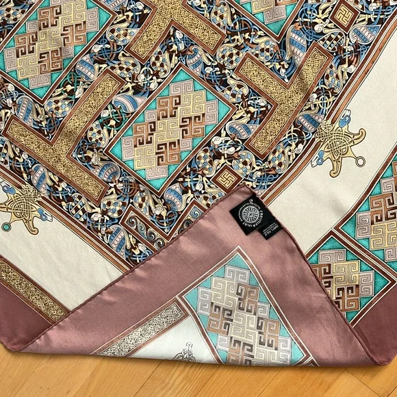 ✝️Sacred Art Patterned Silk ScarfChristian Silks Designed  ✝️Sacred Art Patterned Silk Scarf | Christian Silks Designed for British Library main image 0